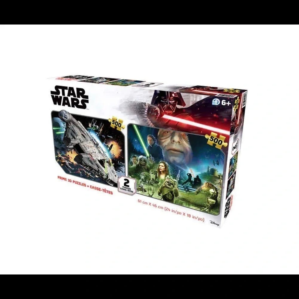 Star‎ Wars Puzzles, Disney, 500pc each, Prime 3D Lenticular Puzzles(2) - NEW!!